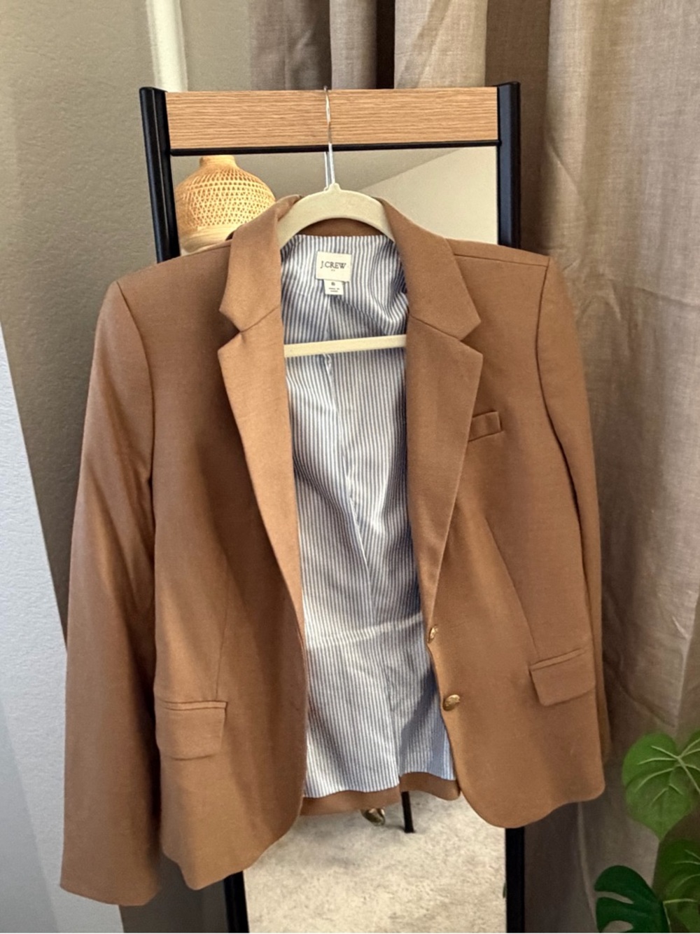 J. Crew Factory Camel Tan Schoolboy Single-Breasted Blazer